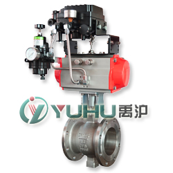 氣動V型調節球閥 （配YT定位器） 