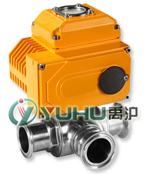 電動三通衛生球閥