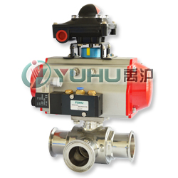 氣動衛生級三通球閥 