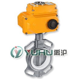 D971F電動四氟密封蝶閥（對夾式）